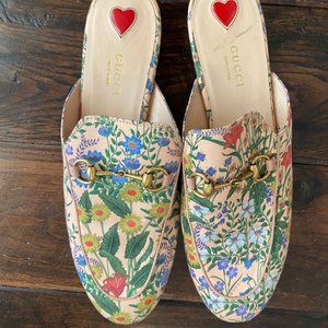 Gucci Princetown Flora Mules Pink